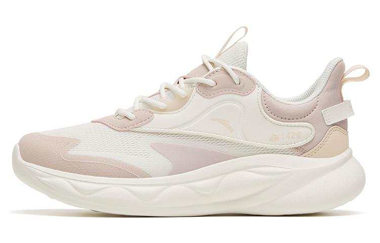 Anta Mianbomb 2 Cushioning Slip Resistant Abrasion Resistant Low top Casual Running Shoes Women's White Gray