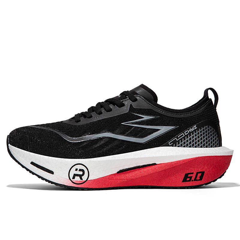 TAYAO Slip Resistant, Breathable, And Resilient Low top Marathon Running Shoes Unisex Black Red