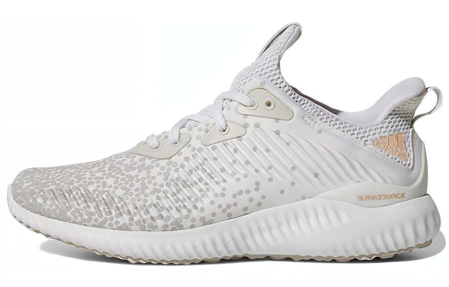 Adidas Adidas Alphabounce 1 Slip Resistant Abrasion Resistant Low top Running Shoes Women's White