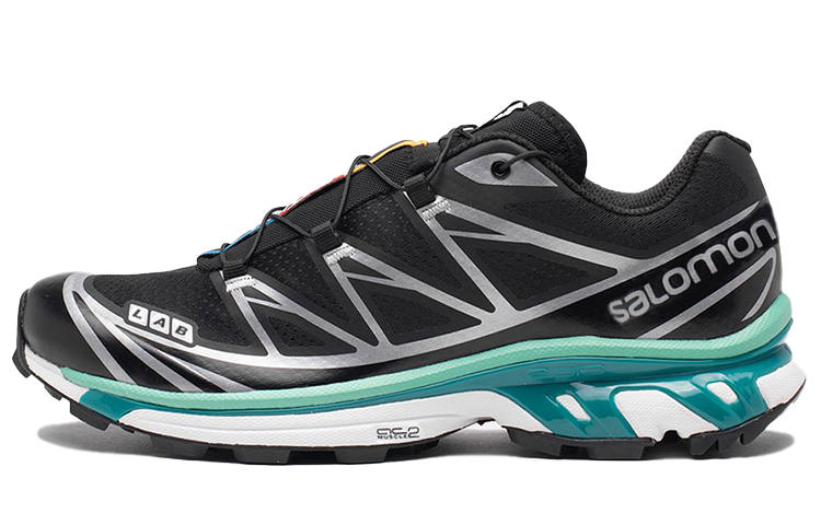 SALOMON XT 6 Trendy Slip Resistant Abrasion Resistant Low top Running Shoes Unisex Black Mint