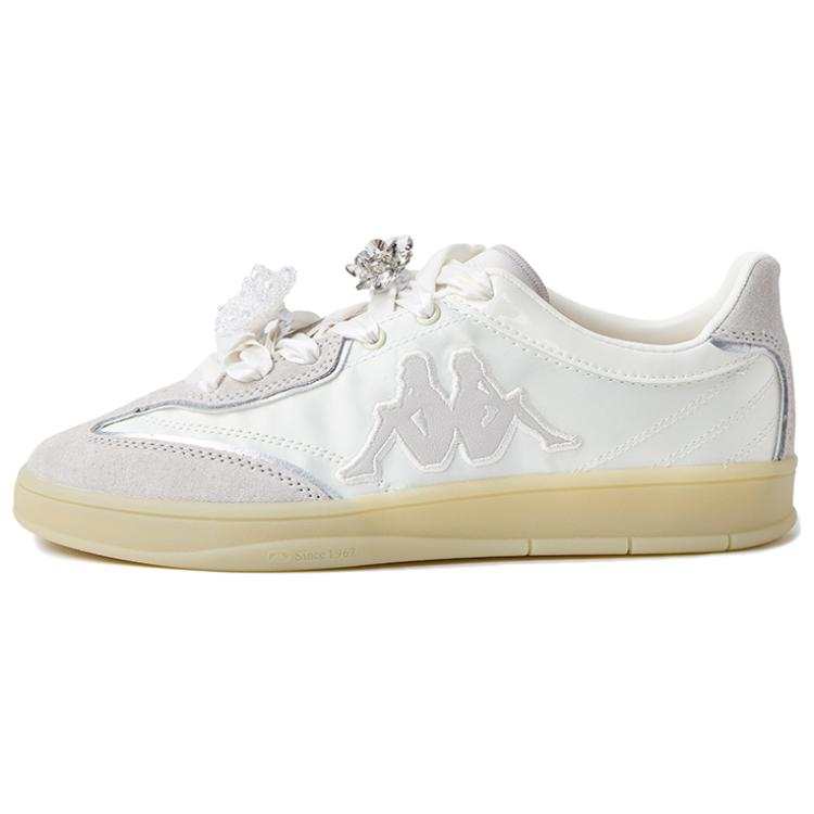 Kappa Non Slip And Waterproof Abrasion Resistant Low top Skateboard Shoes Unisex White
