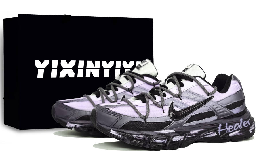 Nike Nike Initiator Cushioning Breathable Support Low top Running Shoes Unisex Black Purple