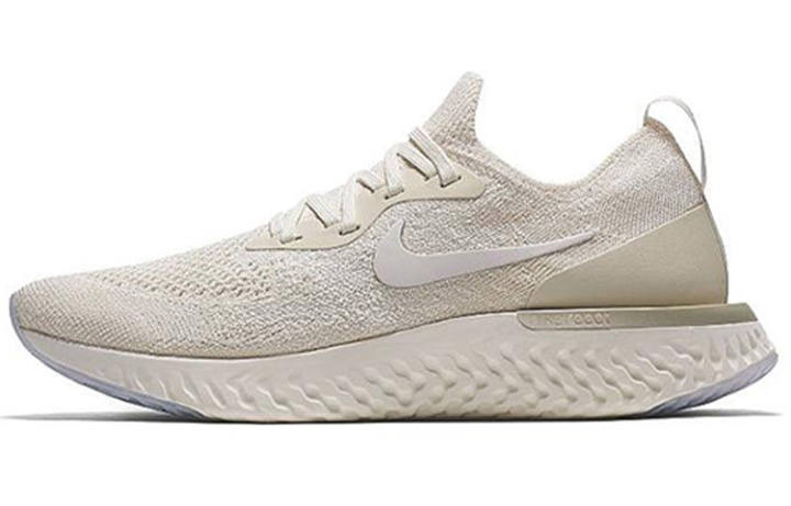 Nike Nike Epic React Flyknit 1 Fabric Cushioning Support Cushioning Support Low top Running Shoes Women's Ecru