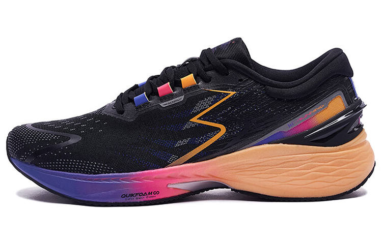 361° Q Rebound Pro 2.0 Running Shoes Men's Low Top Obsidian Black/Oriental Purple/Orange
