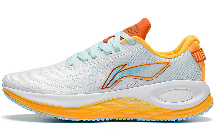 Li-Ning Li Ning Furious Rider 6.0 Rebound Low top Running Shoes Men's White Orange