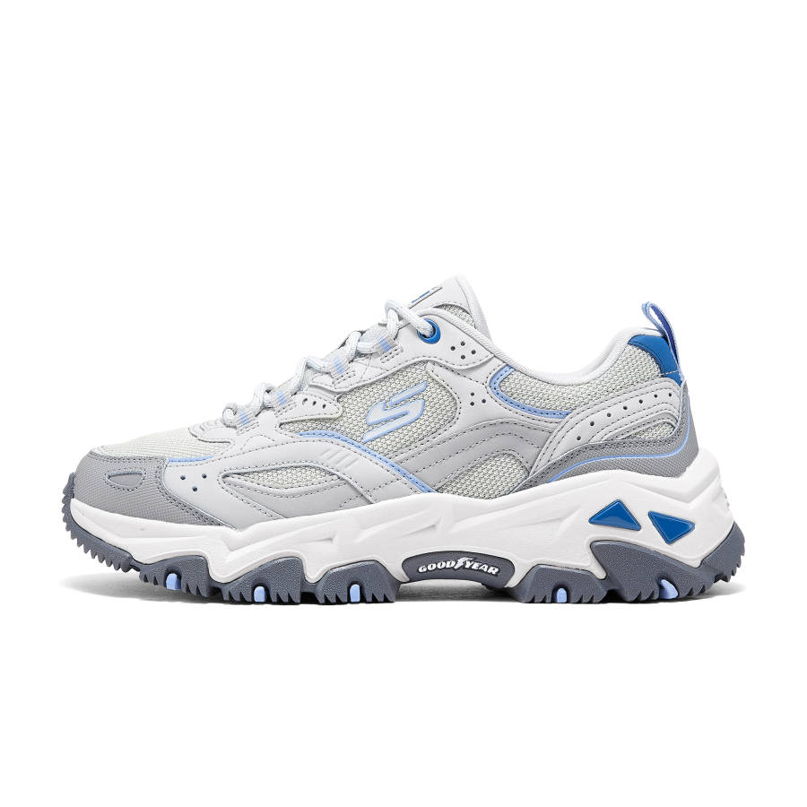 Skechers D'LITES Hiker Cushioning Low top Chunky Sneakers Women's Light Gray
