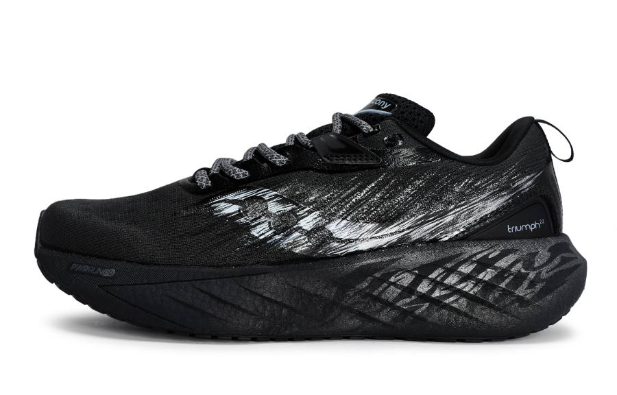 Saucony TRIUMPH Victory 22 Low top Training Long Distance Running Sprint Running Shoes Men's Black Silver