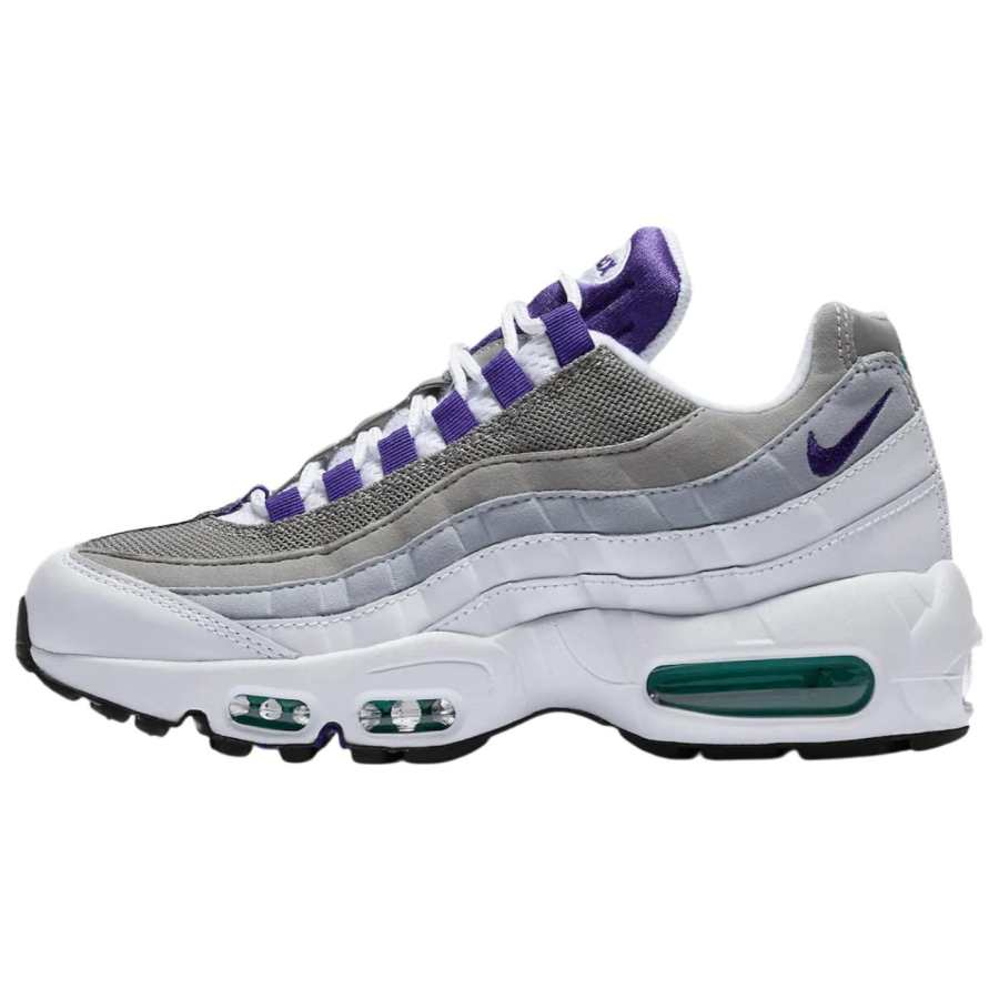 Nike Nike Air Max 95 Abrasion Resistant Abrasion Resistant Low top Casual Running Shoes Women's White Purple