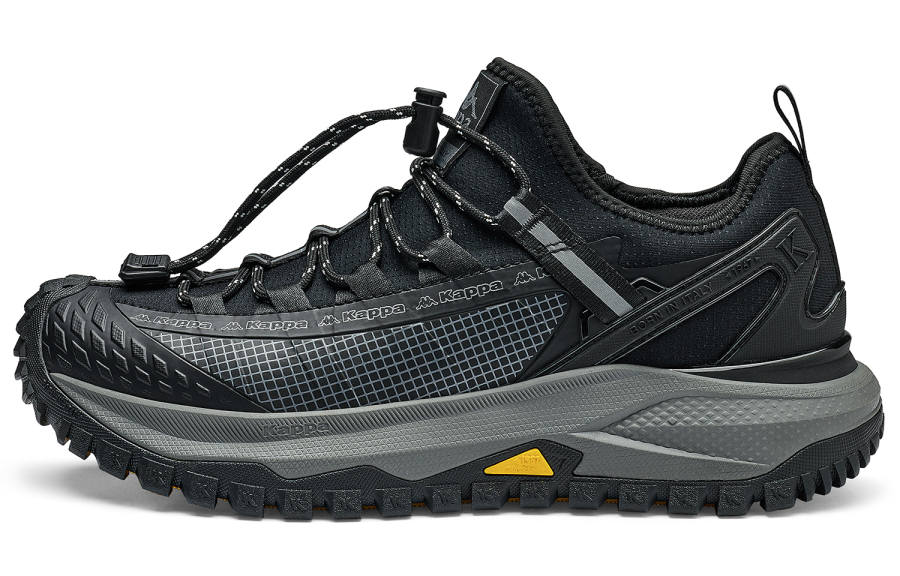 Kappa Height Increasing Abrasion Resistant Slip Resistant Low top Running Shoes Men's Black Gray