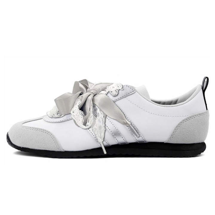 Adidas Adidas VS JOG 2.0 Abrasion Resistant Low top Casual Shoes Unisex Silver White