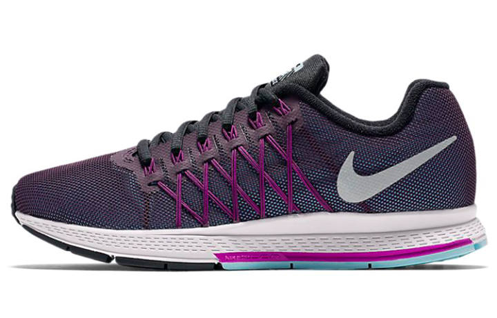 Nike Nike Air Zoom Prestige Fabric Cushioning Slip Resistant Low top Running Shoes Women's Black Purple