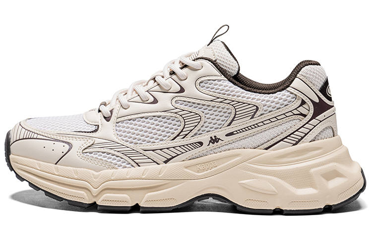 Kappa Hydrogen Track Cushioning Height Increasing Low top Running Shoes Unisex Beige