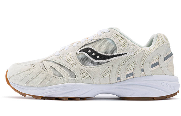 Saucony Grid Azura 2000 Trendy Cow Leather, Textile Cushioning Slip Resistant Abrasion Resistant Breathable