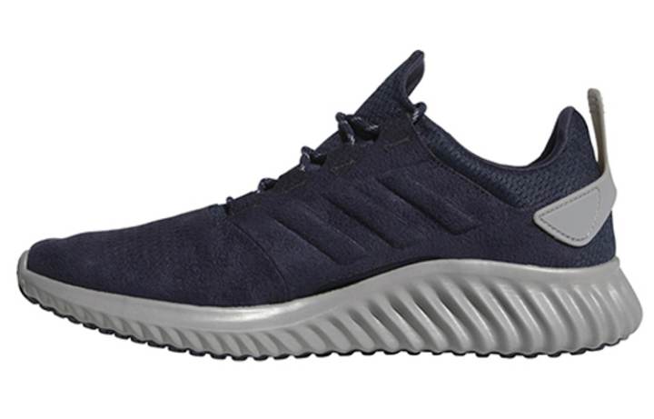 Adidas Adidas AlphaBounce Fabric Slip Resistant Lightweight Non slip Lightweight Low top Marathon Running Shoes Men's Navy