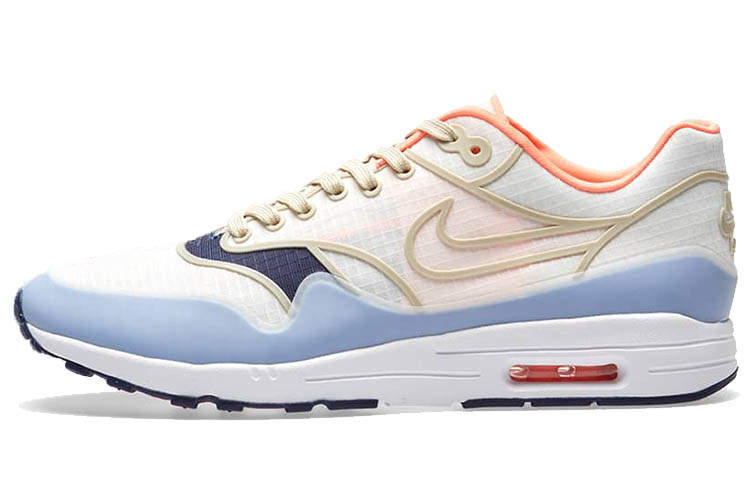 Nike Nike Air Max 1 Low top Running Shoes Women's White Blue Orange