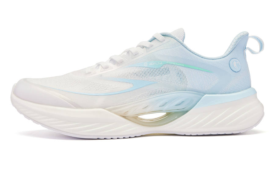 QIAODAN Flying Shadow Team 2.0 Low top Q KUNGFU PRO Sprint Running Shoes Men's White Blue