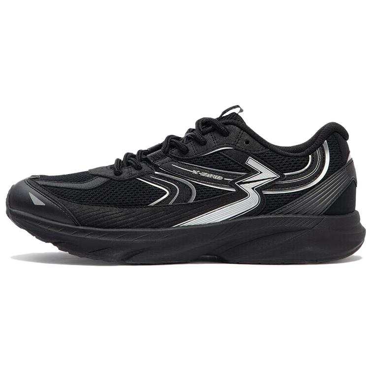 361° Abrasion Resistant Low top Running Shoes Men's Black Silver