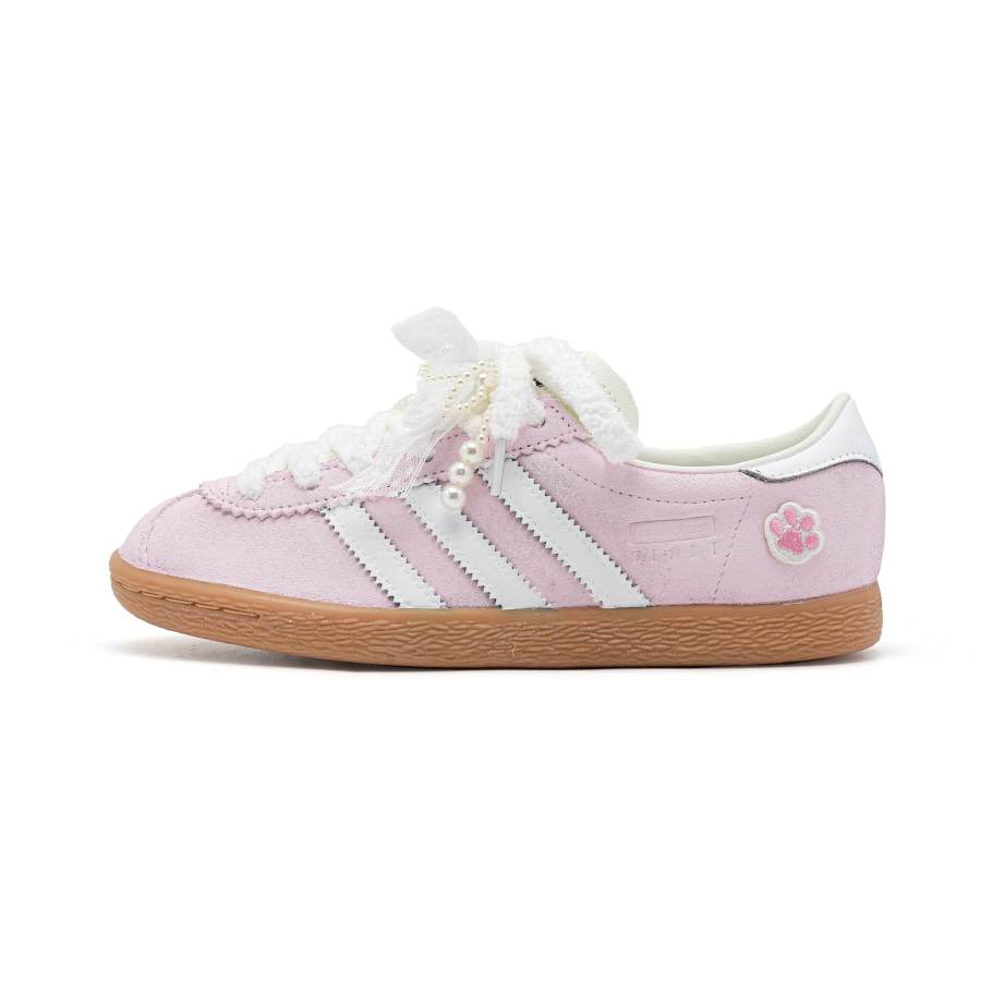 Adidas Originals Stadt Peach Pink Abrasion Resistant German Army Trainers Unisex Pink