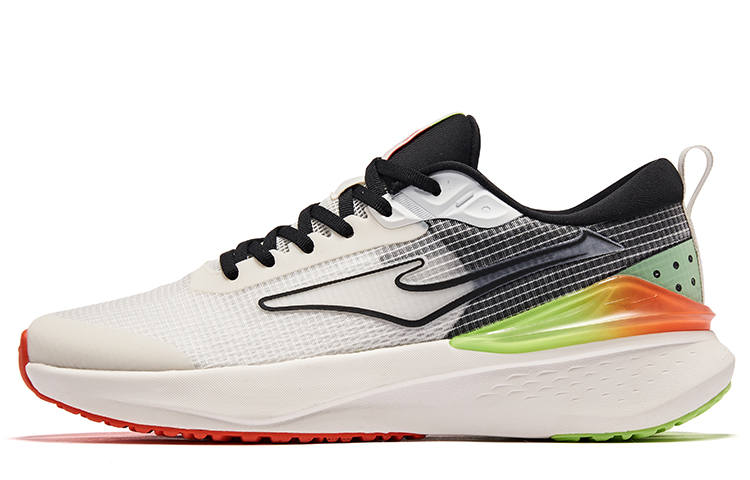 Erke Fabric Cushioning, Wear Resistant Low top Running Shoes Men's White Green