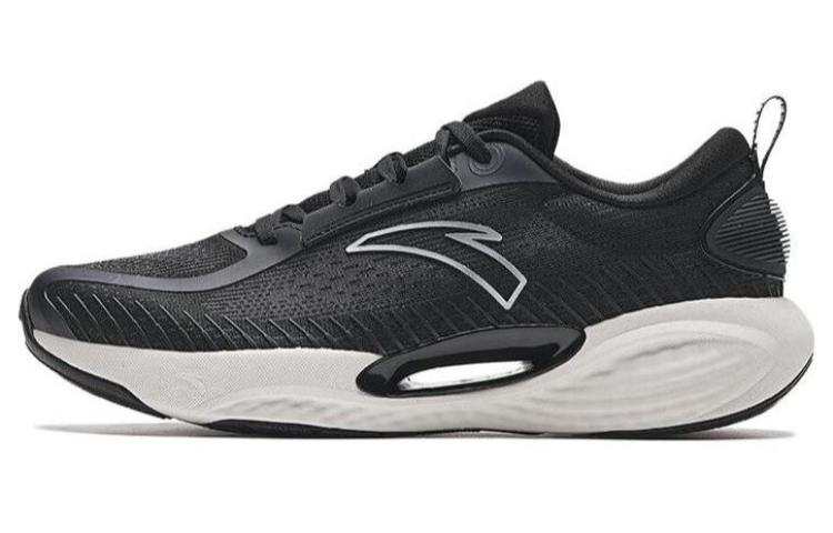 Anta Comfortable Slip Resistant Low top Running Shoes Men's Black White