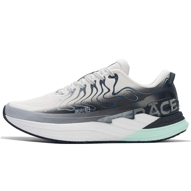 XTEP Cushioning Breathable Lightweight Low top Running Shoes Men's White Gray Black