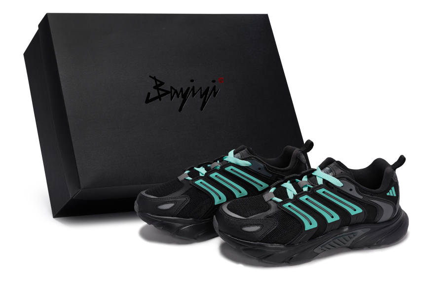 Adidas Adidas CLIMACOOL BOUNCE Slip Resistant Abrasion Resistant Low top Running Shoes Unisex Black Tiffany