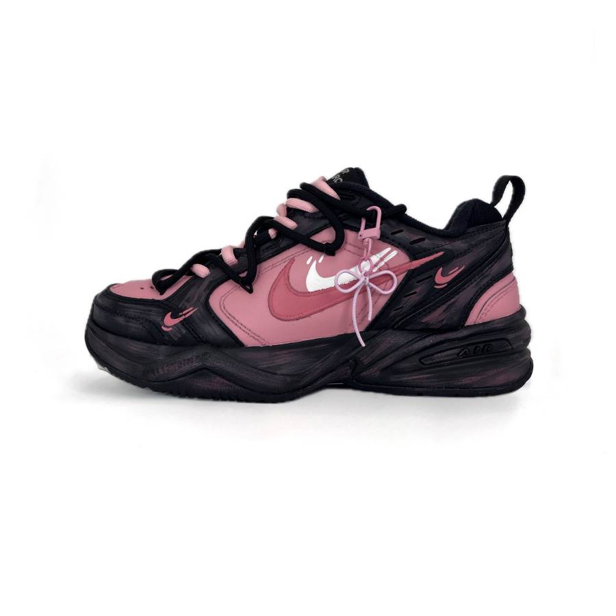 Nike Nike Air Monarch 4 Slip Resistant, Abrasion Resistant, Lightweight Low top Chunky Sneakers Unisex Black Pink