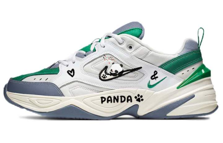 Nike Nike M2K Slip Resistant, Abrasion Resistant, Lightweight Low top Chunky Sneakers Unisex Gray Green