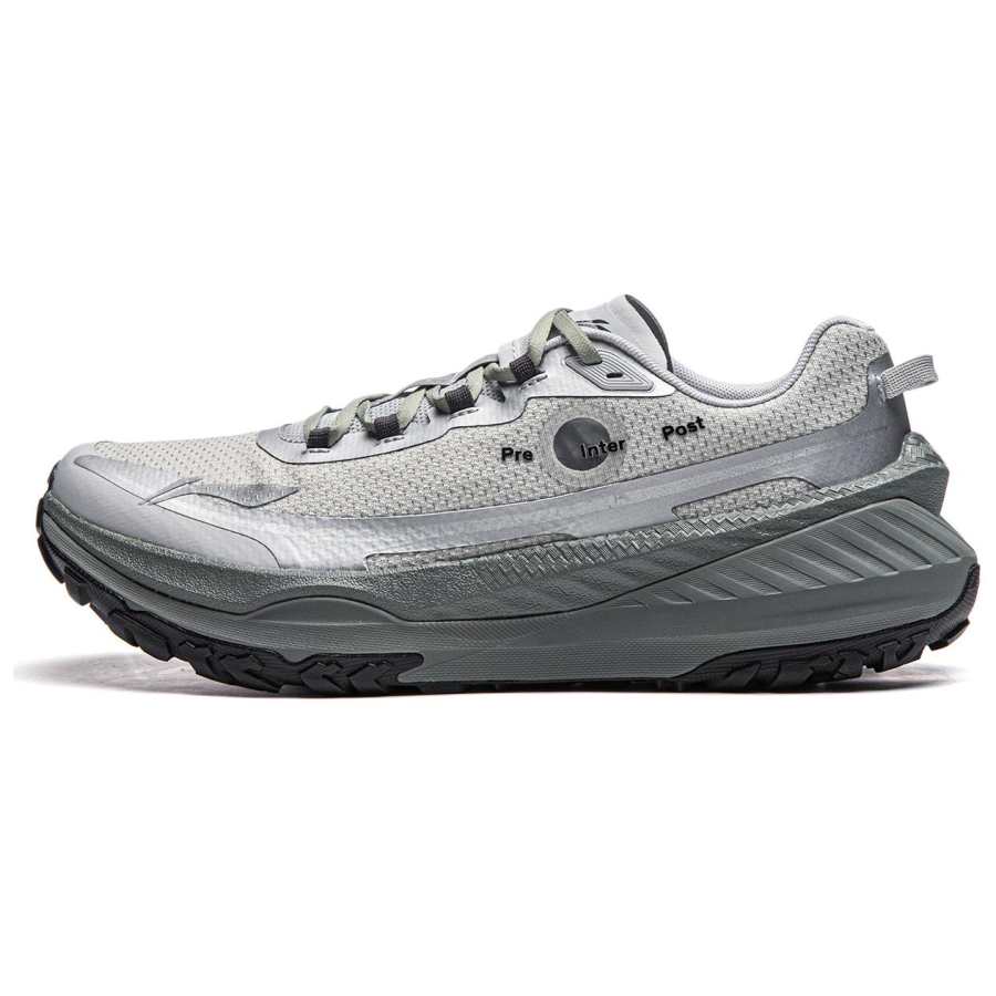 Li-Ning Soulland x Li Ning Fabric Cushioning Slip Resistant Abrasion Resistant Rebound Low top Running Shoes Men's Gray