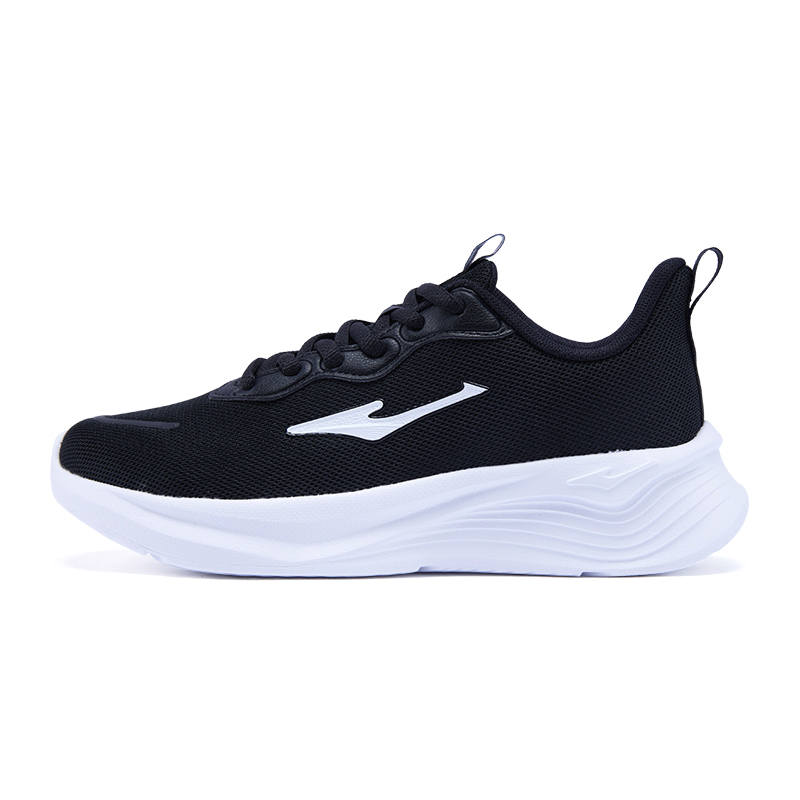 Erke Cushioning Slip Resistant Breathable Low top Casual Running Shoes Women's Jet Black