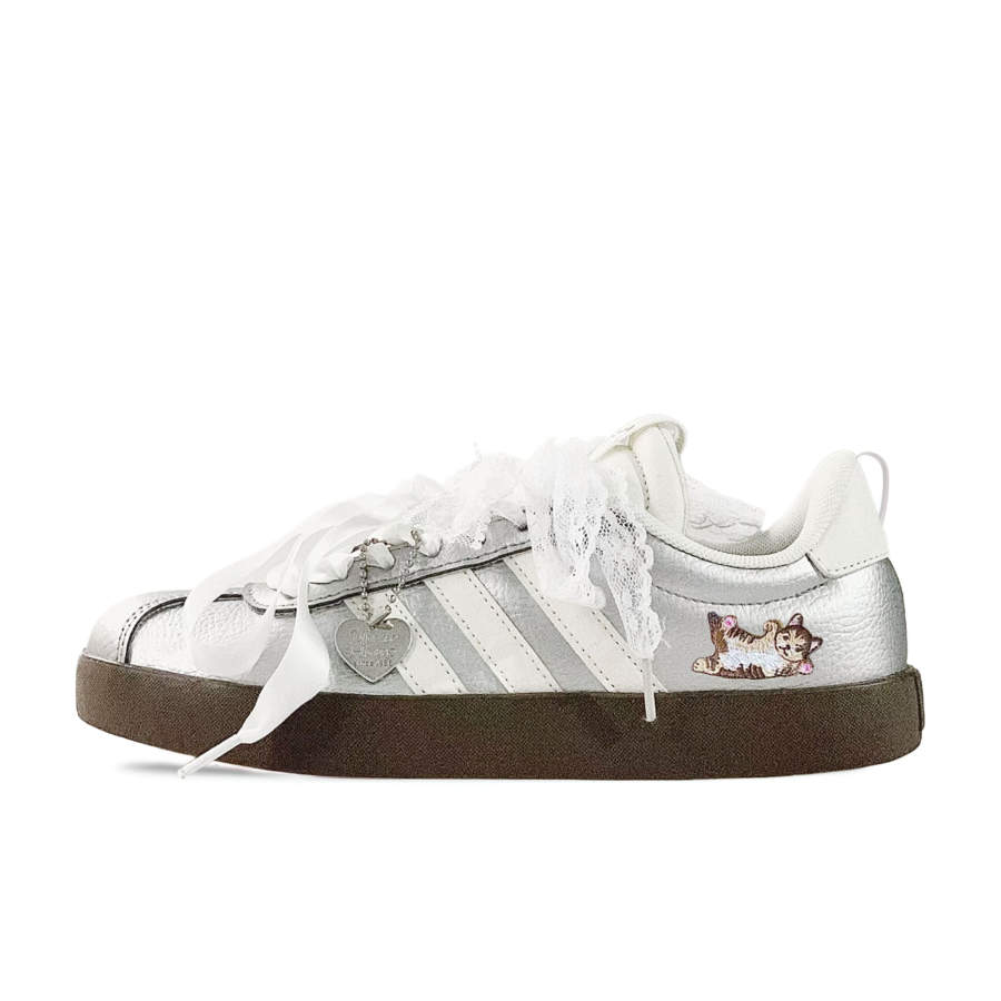 Adidas Adidas VL COURT 3.0 Low top Skateboard Shoes Unisex Silver