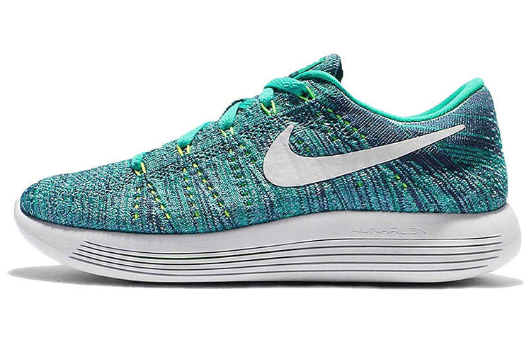 Nike Nike LunarEpic Flyknit Cushioning Slip Resistant Breathable Low top Running Shoes Women's Lake Green
