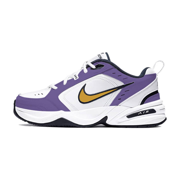 Nike Nike Air Monarch 4 Chunky Sneakers Unisex Low Top Purple Yellow