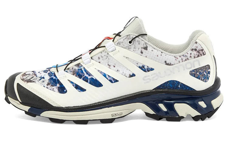 SALOMON XT 4 Cushioning Abrasion Resistant Breathable Coverage Lightweight Low top Running Shoes Men's White Blue