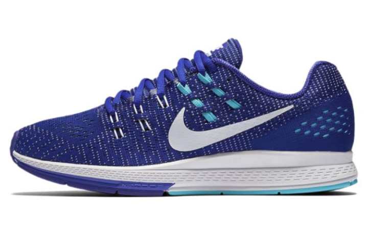Nike Nike Zoom Structure 19 Fabric Cushioning Slip Resistant Abrasion Resistant Low top Running Shoes Women's Blue White