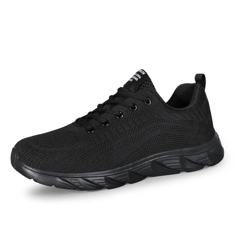 TONYBEAR Fashion Cushioning Lightweight Cushioning Lightweight Low top Running Shoes Men's Black