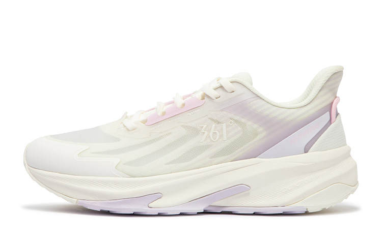 361° Cushioning Slip Resistant Abrasion Resistant Coverage Low top Running Shoes Women's White Purple
