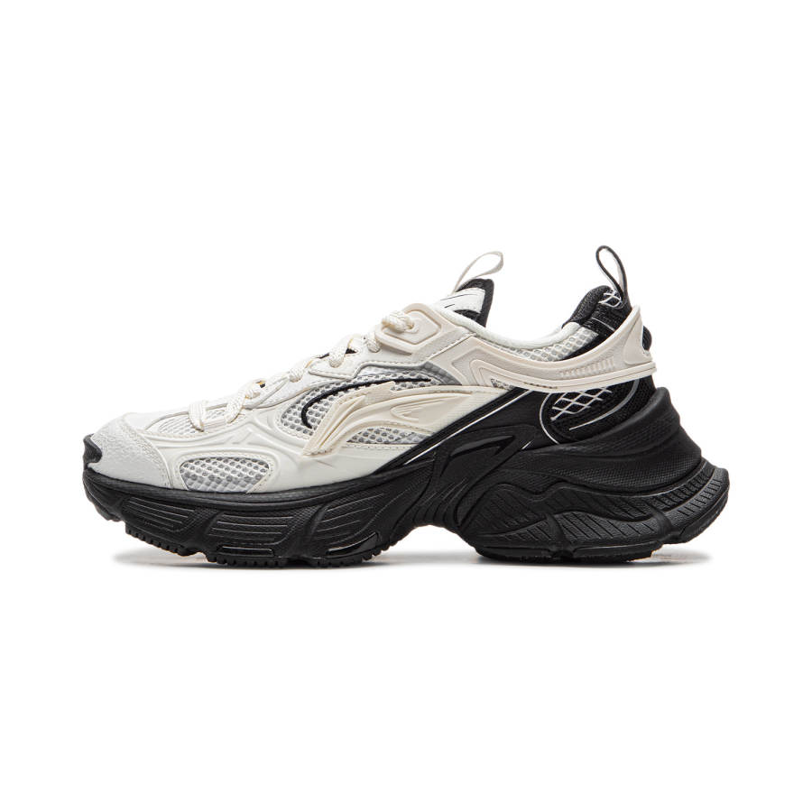 Li-Ning Li Ning Xingji Fabric Cushioning Slip Resistant Abrasion Resistant Breathable Low top Chunky Sneakers Women's