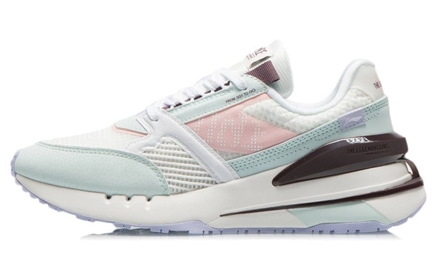 Li-Ning Li Ning Slip Resistant, Abrasion Resistant, Lightweight Low top Running Shoes Women's White Blue