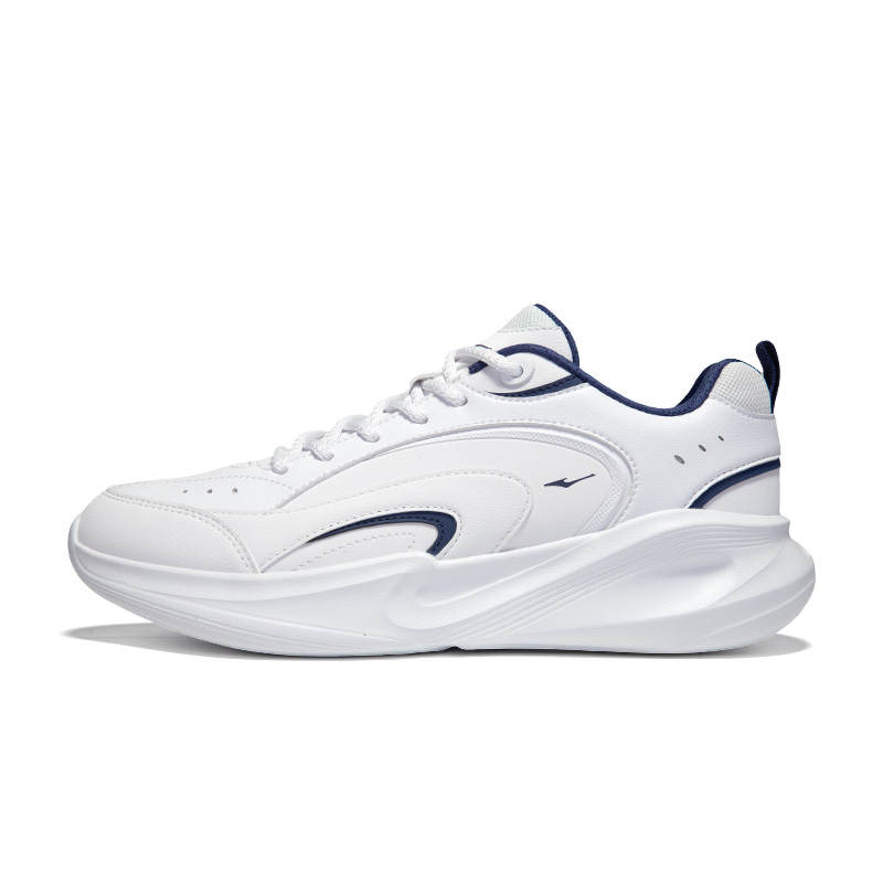 Erke Slip Resistant, Abrasion Resistant, Breathable Low top Running Shoes Men's White Blue