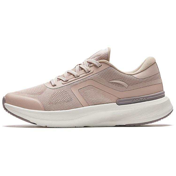 Anta Cushioning, Wear Resistant Low top Running Shoes Women's Gray Pink
