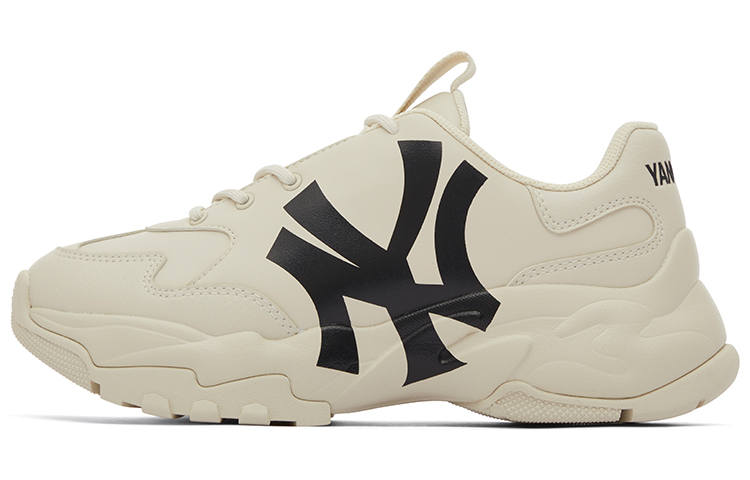 MLB Big Ball Chunky Height Increasing Low top Chunky Sneakers Unisex Beige Yellow