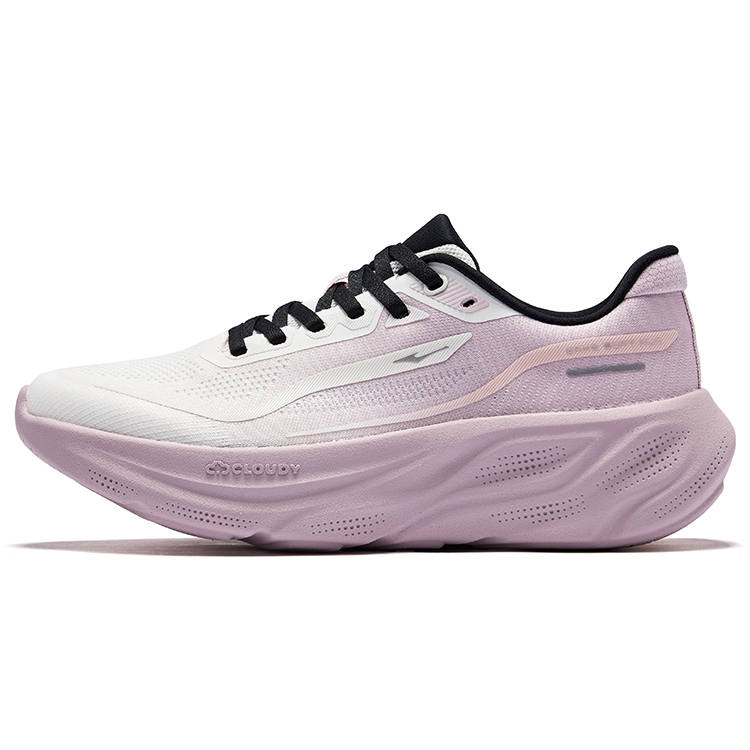 Erke Abrasion Resistant Breathable Low top Casual Running Shoes Women's Microcrystal White Lotus