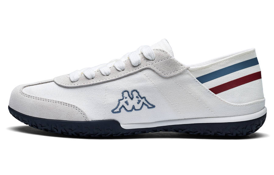 Kappa Back to Back Slip Resistant Abrasion Resistant Low top Skateboard Shoes Unisex White