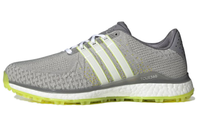 Adidas Adidas Tour360 XT SL Spikeless Textile Trendy Abrasion Resistant Breathable Low top Golf Shoes Men's Gray Yellow