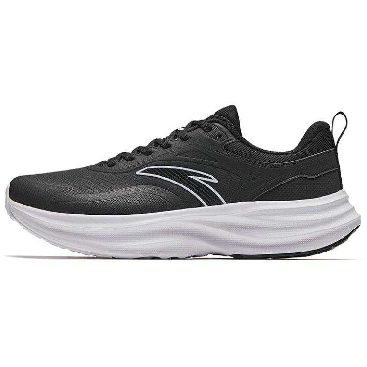 Anta Light Cloud Cushioning Lightweight Rebound Cushioning Lightweight Rebound Low top Running Shoes Men's Black White