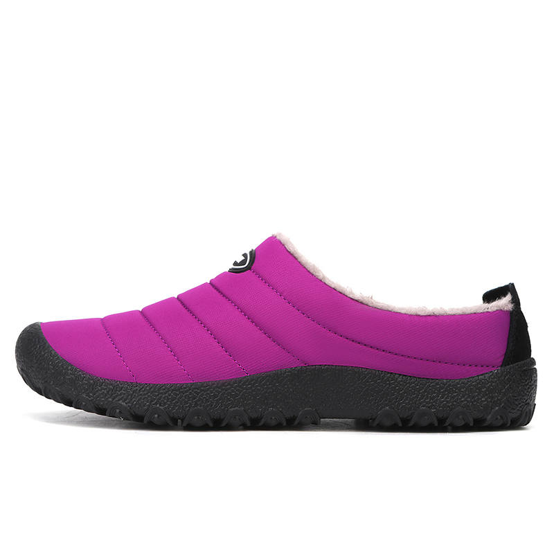 Leyang Fleece Lined Comfortable Closed Toe Slippers Women's Fuchsia