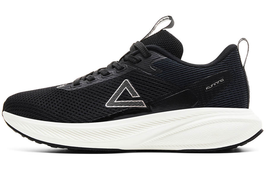 PEAK Taichi Flying Feather Low top Running Shoes Women's Black Milk White