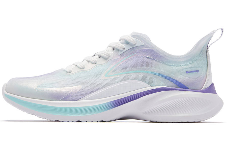 QIAODAN Light Speed 2.0 Plus Low top Sprint Running Shoes Men's White Purple