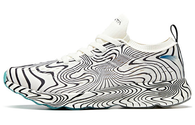 Anta Cushioning Sports Cushioning Slip Resistant Lightweight Low top Running Shoes Men's Black White